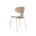Silla RENE, en beige, vista trasera en perspectiva