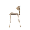 Silla RENE, en beige, vista lateral