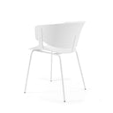 Silla TAYLOR, en blanco, vista trasera en perspectiva
