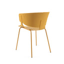 Silla TAYLOR, en mostaza, vista trasera en perspectiva