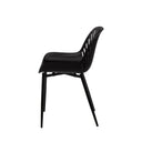 Silla RANIA, en negro, vista lateral