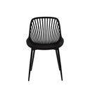 Silla RANIA, en negro, vista frontal