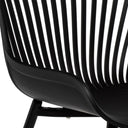Silla RANIA, en negro, detalle del acabado
