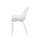 Silla RANIA, en blanco, vista lateral