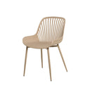 Silla RANIA, en beige, vista en perspectiva