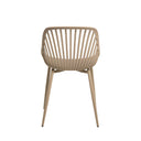 Silla RANIA, en beige, vista trasera