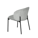 Silla FAINA, en gris claro, vista trasera en perspectiva