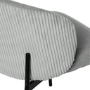 Silla FAINA, en gris claro, detalle del acabado