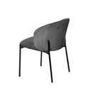 Silla FAINA, en gris oscuro, vista trasera en perspectiva