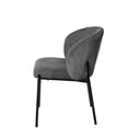 Silla FAINA, en gris oscuro, vista lateral