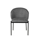 Silla FAINA, en gris oscuro, vista frontal