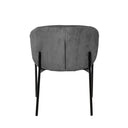 Silla FAINA, en gris oscuro, vista trasera