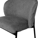 Silla FAINA, en gris oscuro, detalle del acabado
