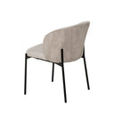 Silla FAINA, en beige, vista trasera en perspectiva