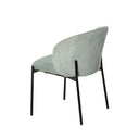 Silla FAINA, en menta, vista trasera en perspectiva