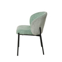 Silla FAINA, en menta, vista lateral