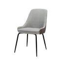 Silla AGATA, en gris claro, vista en perspectiva