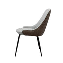 Silla AGATA, en gris claro, vista lateral