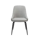 Silla AGATA, en gris claro, vista frontal