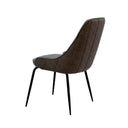Silla AGATA, en gris oscuro, vista trasera en perspectiva