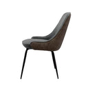 Silla AGATA, en gris oscuro, vista lateral