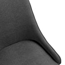 Silla AGATA, en gris oscuro, detalle del acabado