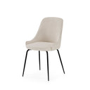 Silla AGATA, en beige, vista en perspectiva