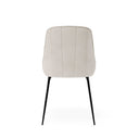 Silla AGATA, en beige, vista trasera
