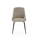 Silla AGATA, en taupe, vista frontal