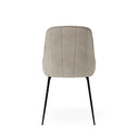 Silla AGATA, en taupe, vista trasera