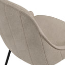 Silla AGATA, en taupe, detalle del acabado