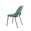 Silla SIMONA, en menta, vista trasera en perspectiva