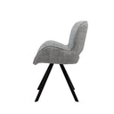 Silla ASTRID, en gris claro, vista lateral