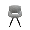 Silla ASTRID, en gris claro, vista frontal