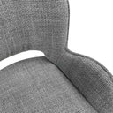Silla ASTRID, en gris claro, detalle del acabado