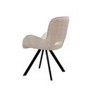 Silla ASTRID, en beige, vista trasera en perspectiva