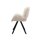 Silla ASTRID, en beige, vista lateral