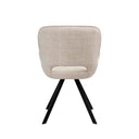 Silla ASTRID, en beige, vista trasera