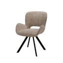 Silla ASTRID, en taupe, vista en perspectiva