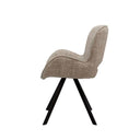 Silla ASTRID, en taupe, vista lateral