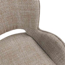 Silla ASTRID, en taupe, detalle del acabado