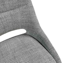 Silla CALLIE, en gris claro, detalle del acabado