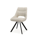 Silla CALLIE, en beige, vista en perspectiva