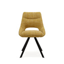 Silla CALLIE, en mostaza, vista frontal
