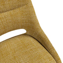 Silla CALLIE, en mostaza, detalle del acabado