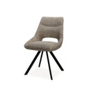 Silla CALLIE, en taupe, vista en perspectiva