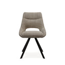 Silla CALLIE, en taupe, vista frontal