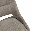 Silla CALLIE, en taupe, detalle del acabado