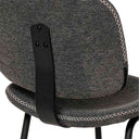 Silla WINONA, en gris oscuro, detalle del acabado