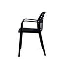Silla DESIREE, en negro, vista lateral